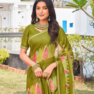  lightweight chiffon printed saree