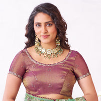 Laxmipati Arpita Green Tissue Organza Embroidered Saree