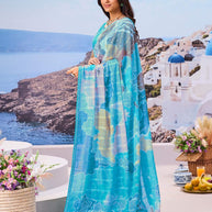 Trendy printed saree
