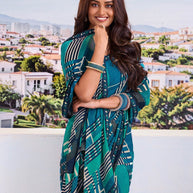 modern print saree
