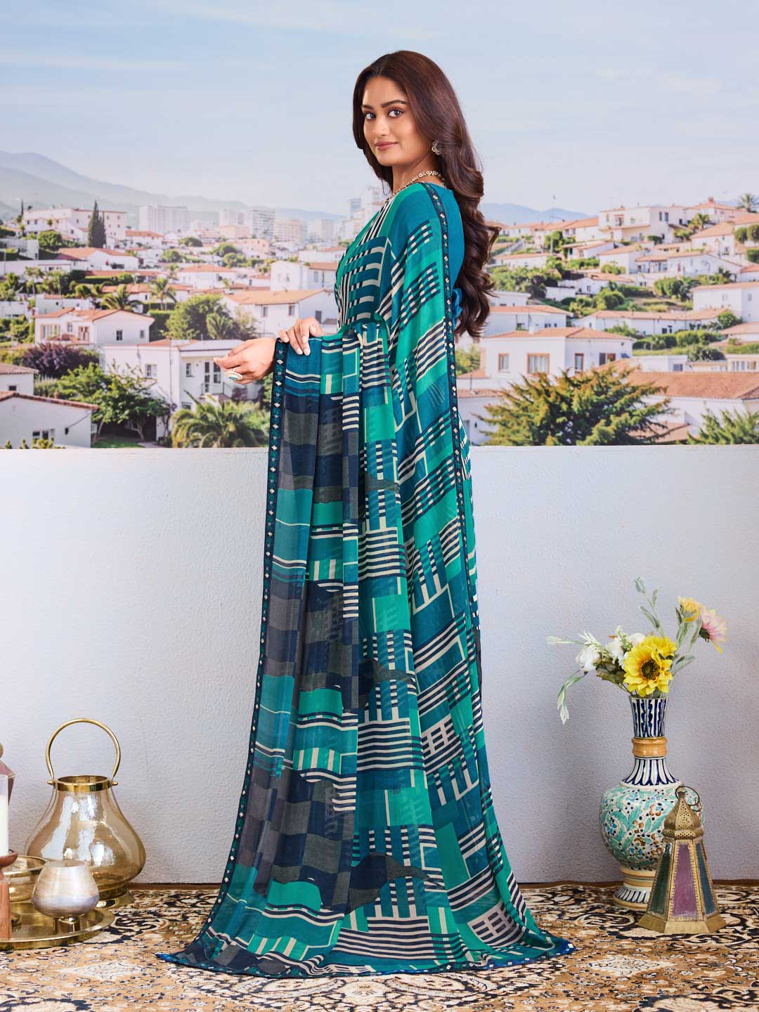 Lightweight printed saree