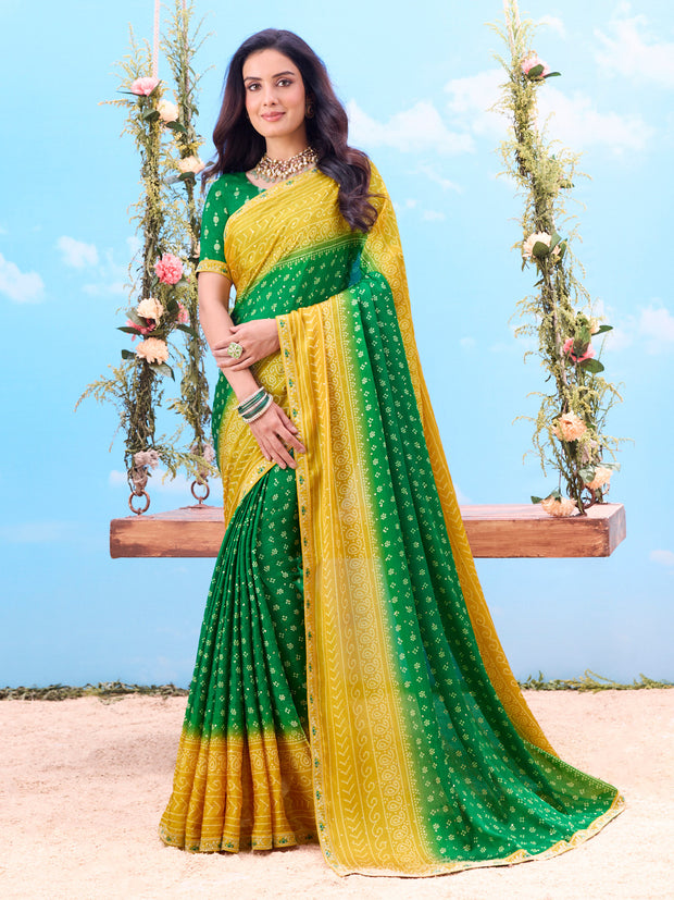 green saree