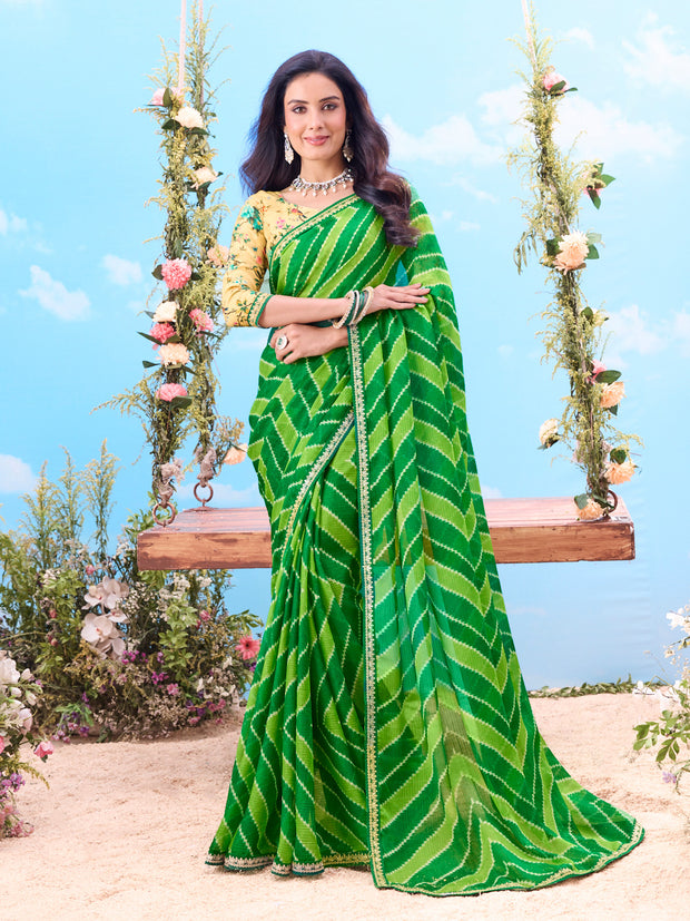 green saree