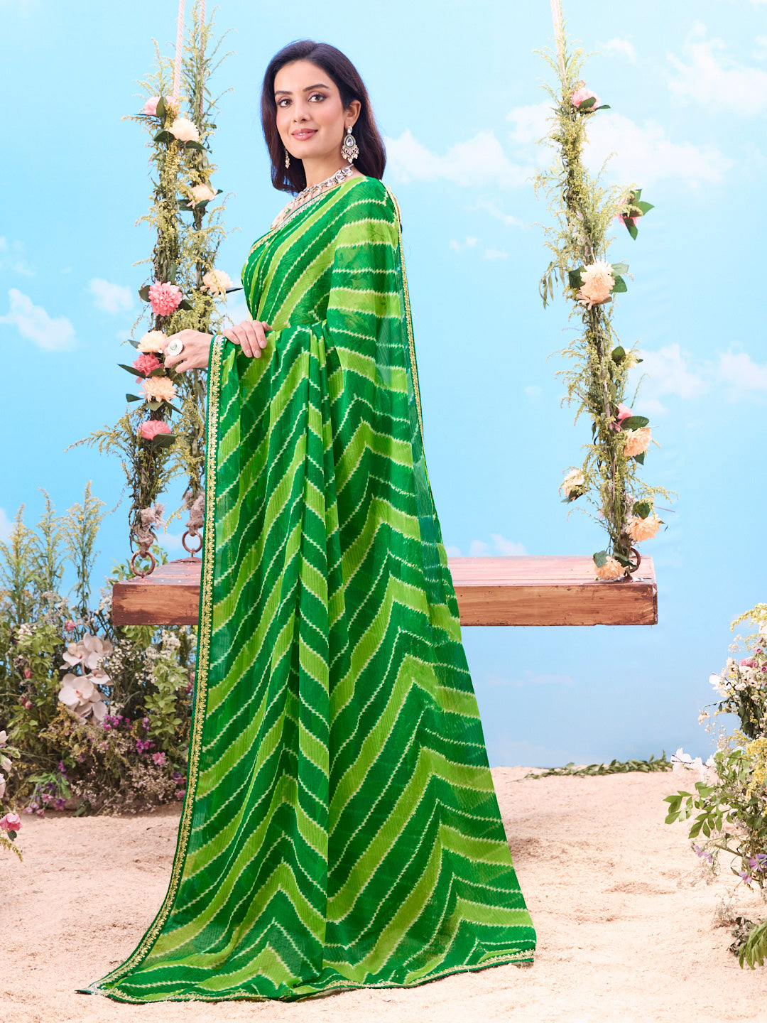  peacock green saree,