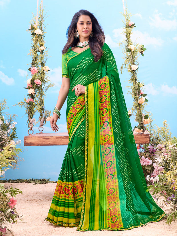 Green bandhani 