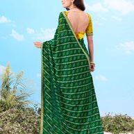 Laxmipati Gulshan Green Georgette Bandhani Printed Saree