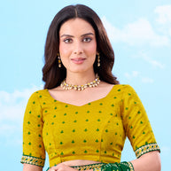 Laxmipati Gulshan Green Georgette Bandhani Printed Saree