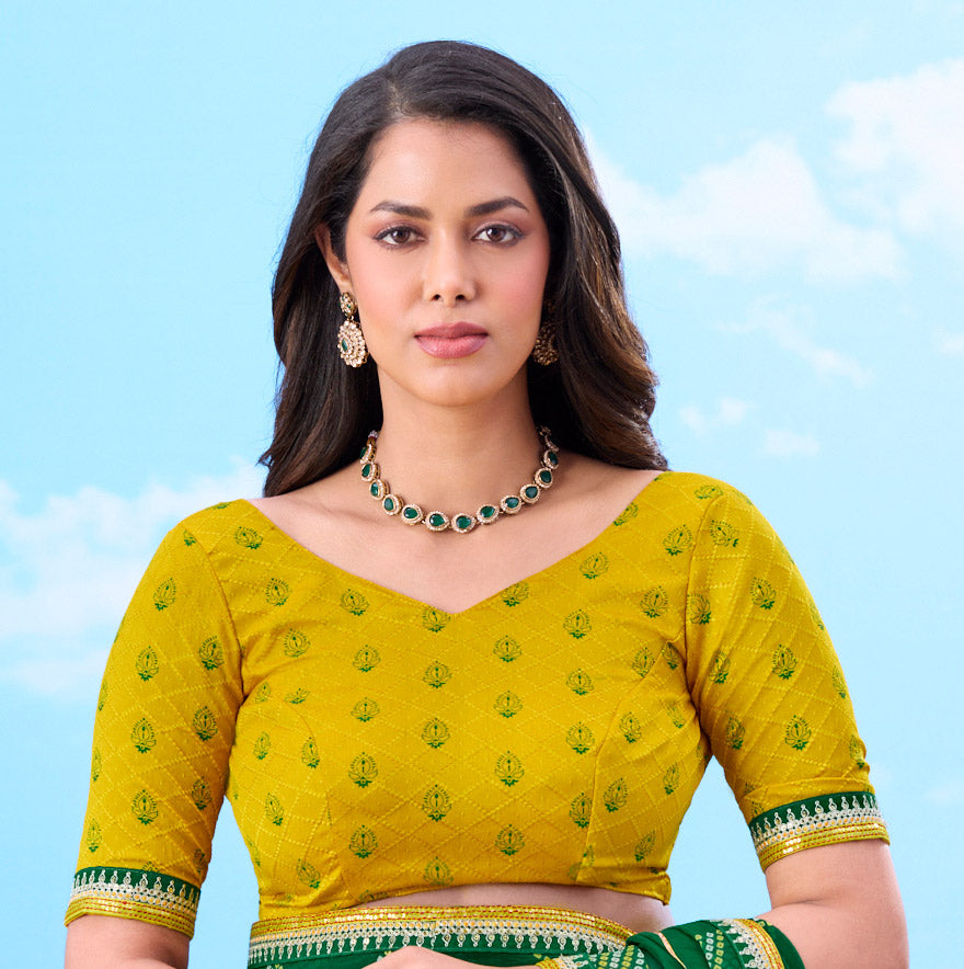 Laxmipati Gulshan Green Georgette Printed Saree