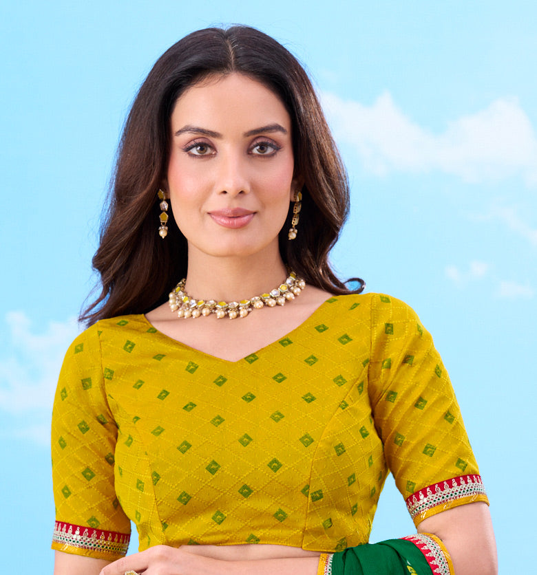 Laxmipati Gulshan Green Georgette Geometric Printed Saree