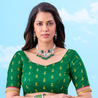 Laxmipati Gulshan Green Georgette Bandhani Printed Saree