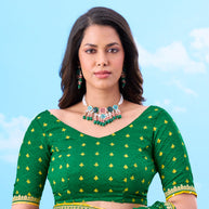Laxmipati Gulshan Green Georgette Bandhani Printed Saree