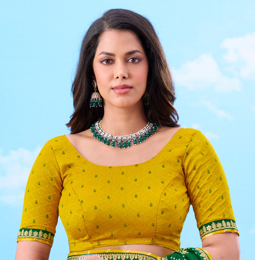 Laxmipati Gulshan Green Georgette Bandhani Printed Saree