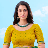 Laxmipati Gulshan Green Georgette Bandhani Printed Saree