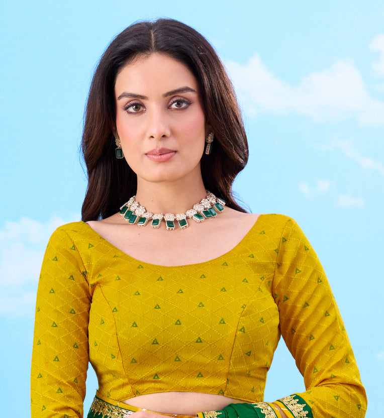 Laxmipati Gulshan Green Georgette Bandhani Printed Saree