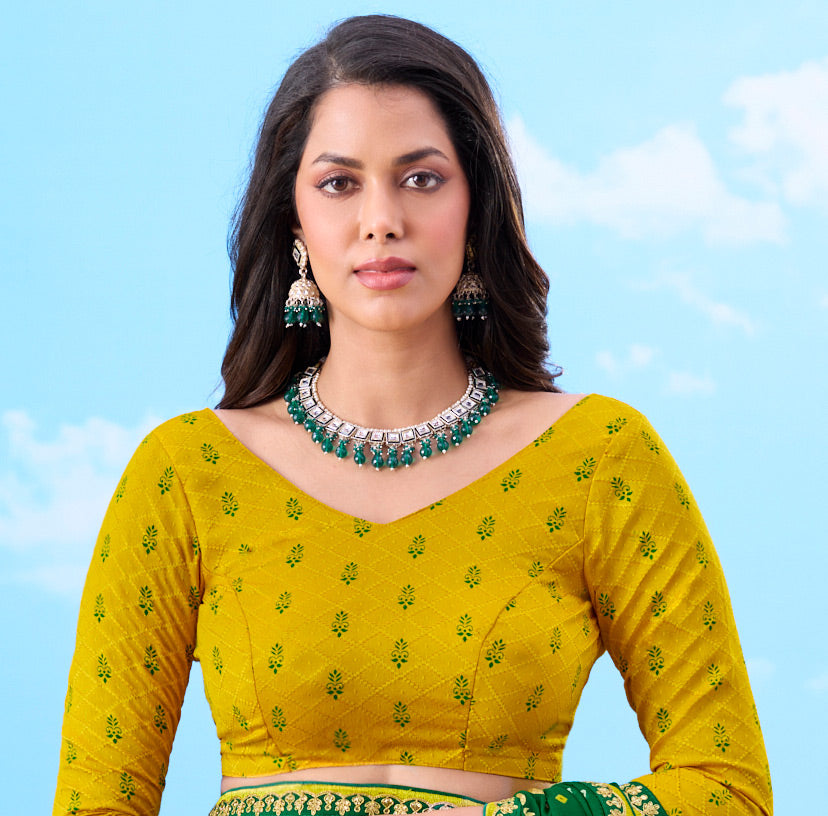 Laxmipati Gulshan Green Georgette Bandhani Printed Saree