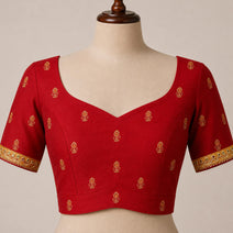 Laxmipati Khidki Red Chiffon Embroidered Saree