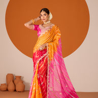 Laxmipati Ruchi Multicolor Chiffon Embroidered Saree