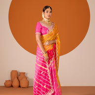 Laxmipati Ruchi Multicolor Chiffon Embroidered Saree
