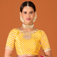 Laxmipati Ruchi Pink Chiffon Embroidered Saree