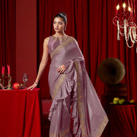 Purple Colour Saree