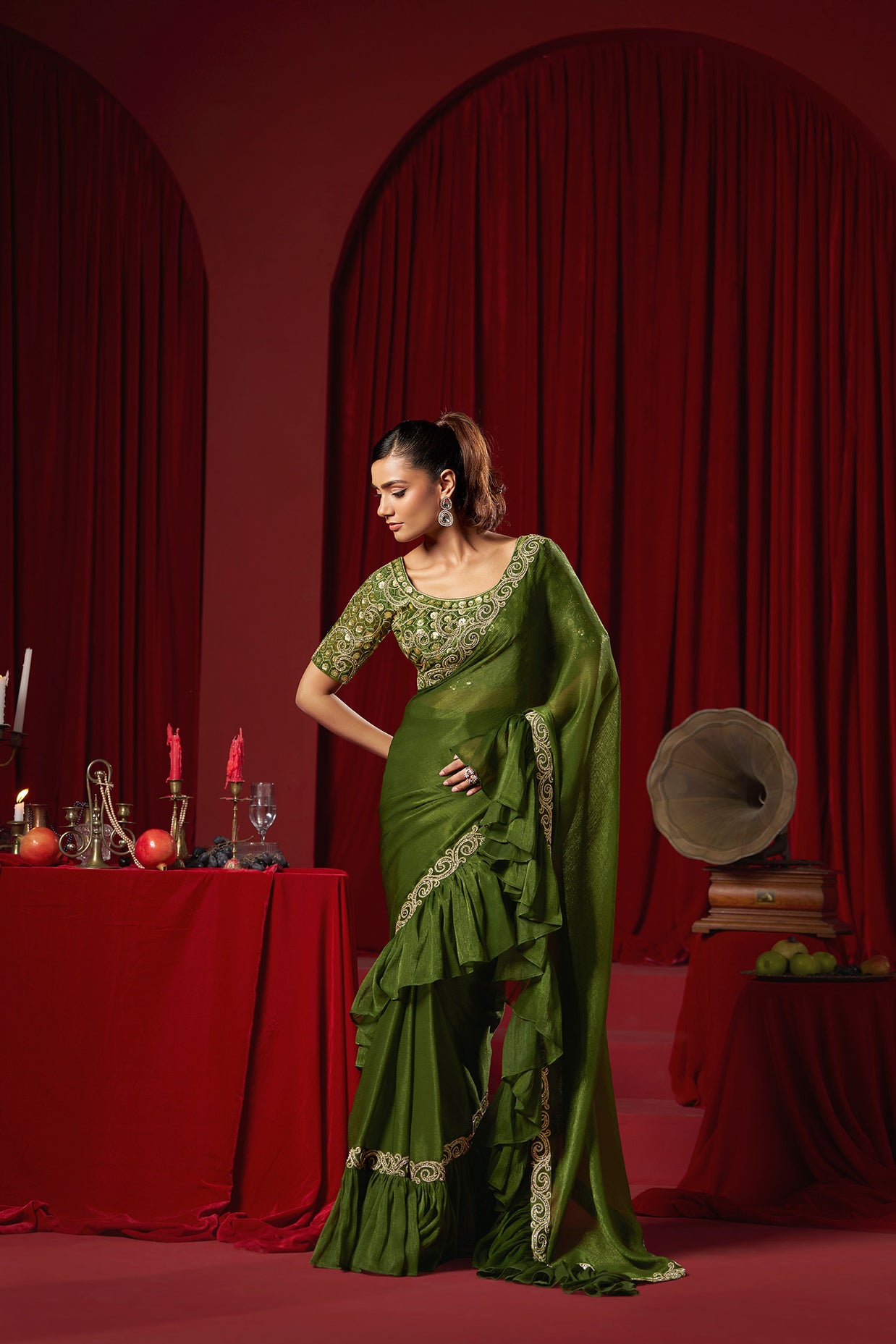 Green Saree