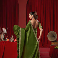 Rtw Saree With Sequence Work