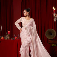 Light Pink Colour Saree
