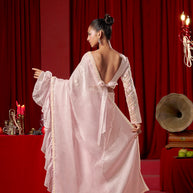 Pink Pre Drapped Saree