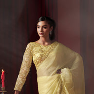 Yellow Designer Saree For Women