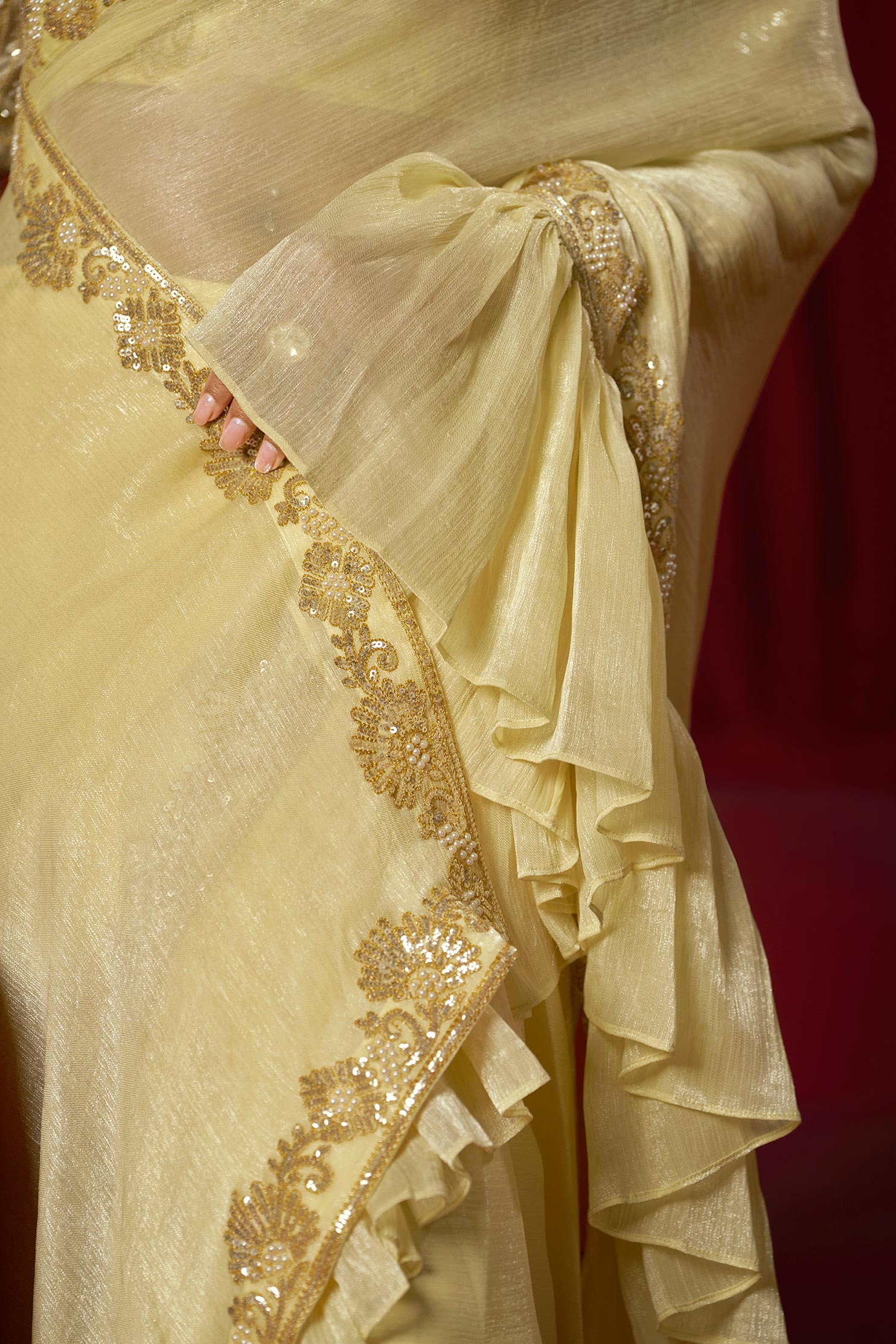 Yellow Party Wear Saree