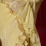 Yellow Party Wear Saree