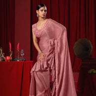 Buy Cherry Pink Saree Online