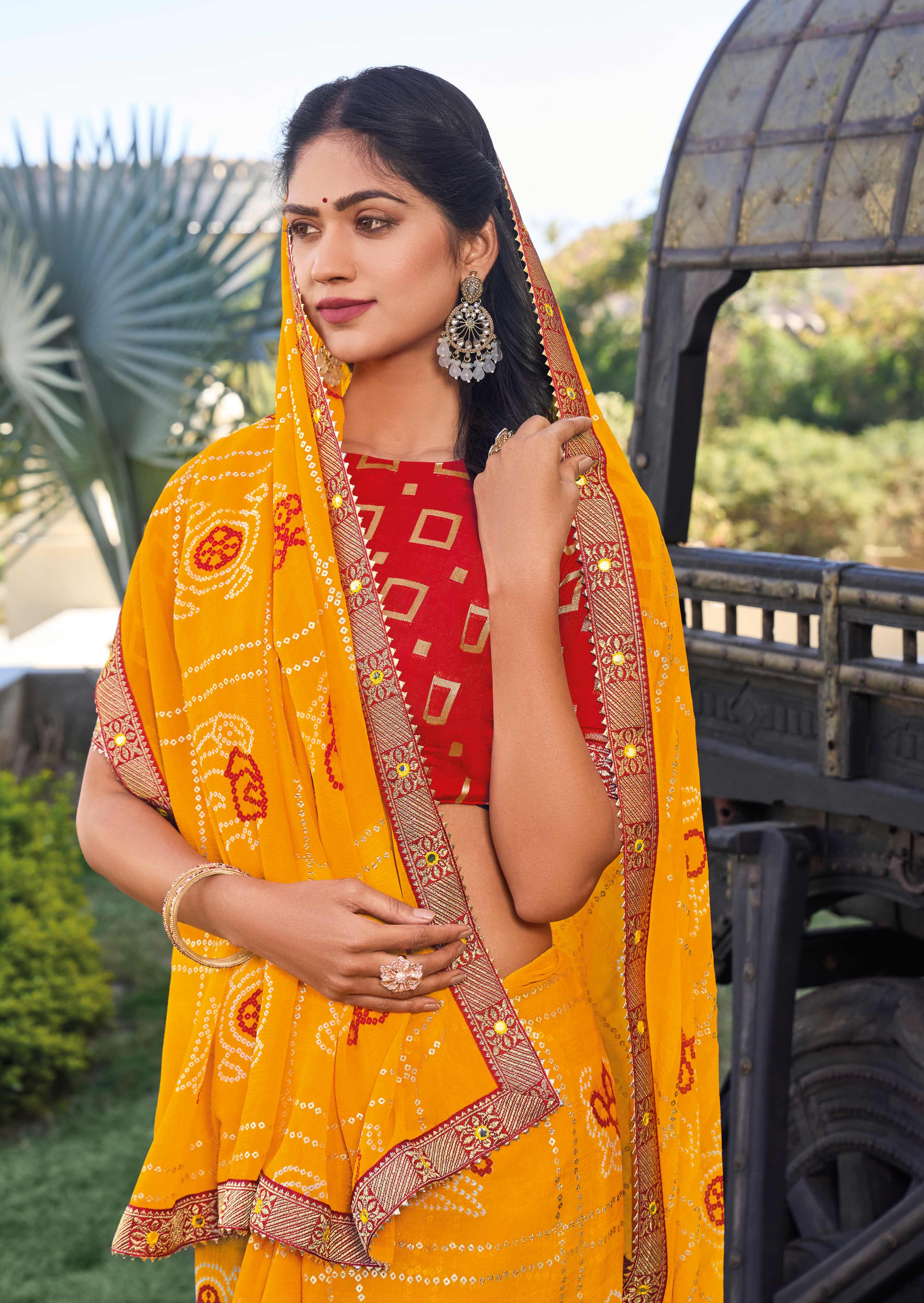 Mustard Chiffon Saree – Ethnic, Comfortable & Versatile - Rang Panchami