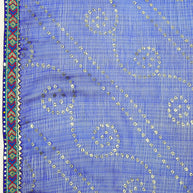 Laxmipati S-1243 Poly Chiffon Firozi & Blue Saree