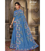 Laxmipati Blue Berry S-1451 Chiffon Ligh Lavender Saree