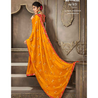 Laxmipati Blue Berry S-1454 Silk Chiffon Gold Saree