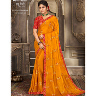 Laxmipati Blue Berry S-1454 Silk Chiffon Gold Saree