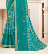 Laxmipati Khas-Khas S-1577 Chiffon Blue Saree