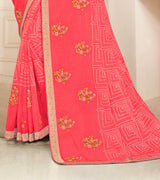 Laxmipati Khas-Khas S-1578 Chiffon Pink Saree