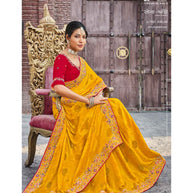 Laxmipati Sona- Chandi S-1581 Jacquard Mustard Saree