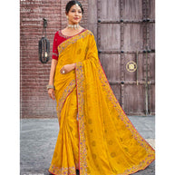 Laxmipati Sona- Chandi S-1581 Jacquard Mustard Saree