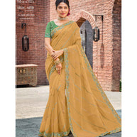 Laxmipati Sona- Chandi  Organza Light Lemon Saree