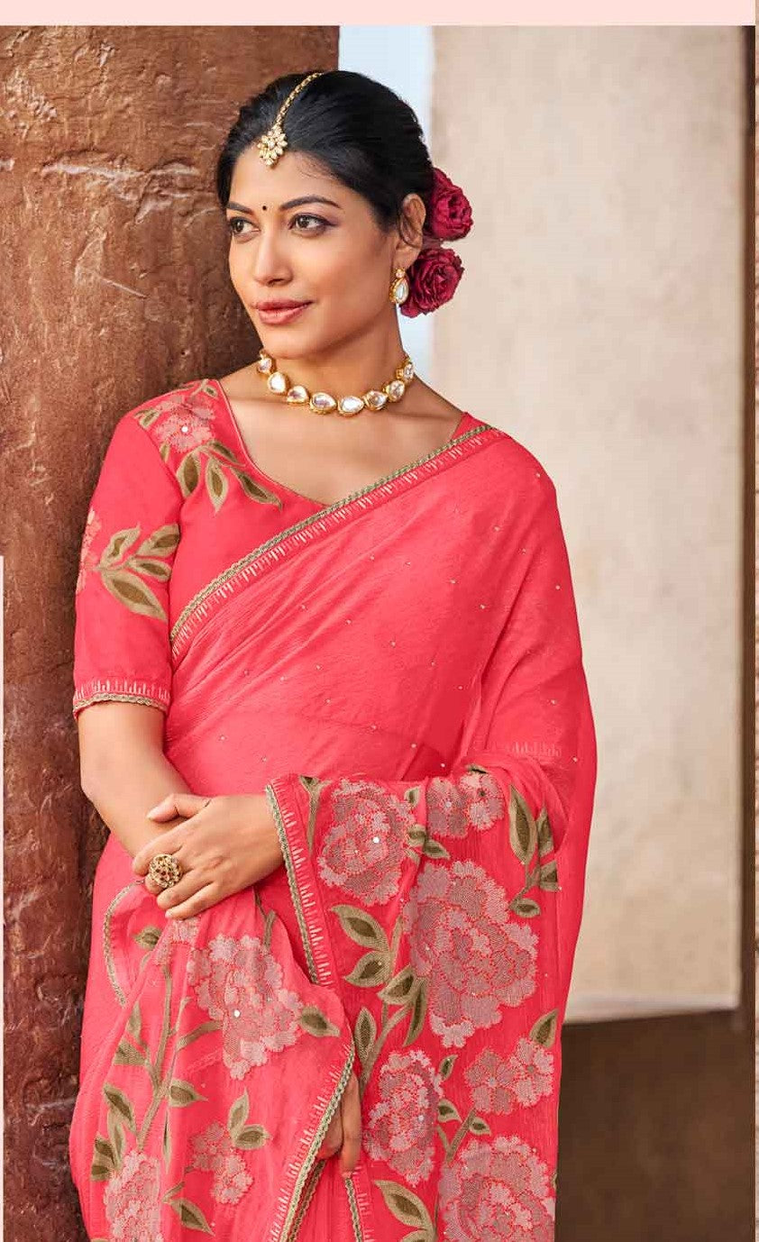 Laxmipati Sona- Chandi S-1589 Chiffon Gajri Saree