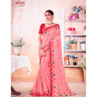 Laxmipati Aavala S-1595 Chiffon Baby Pink Saree