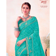 Laxmipati Aavala S-1597 Chiffon Sky Blue Saree