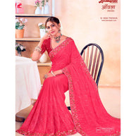 Laxmipati Aavala S-1604 Chiffon Pink Saree