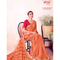 Laxmipati Aavala S-1606 Chiffon Peach Saree