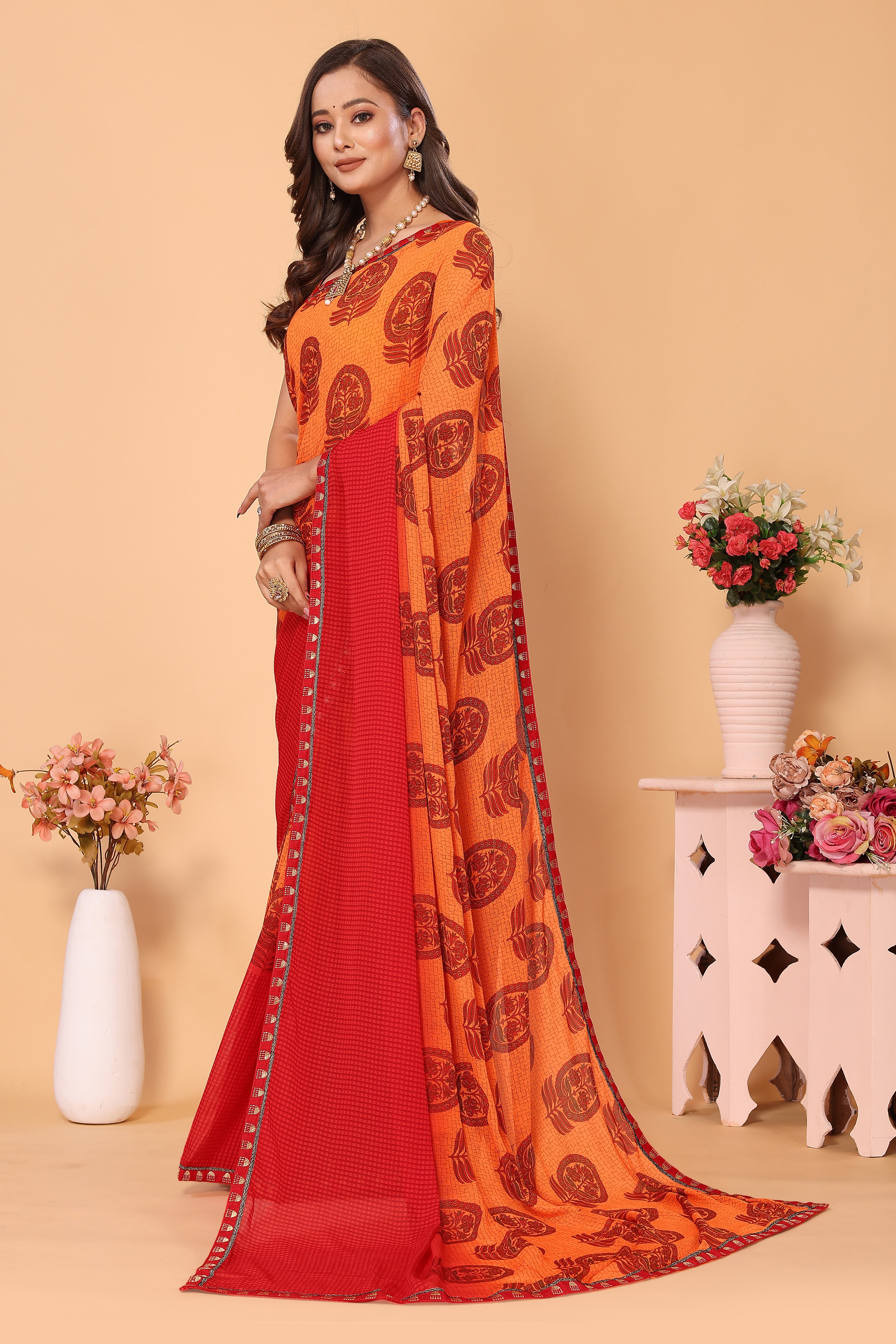 Laxmipati 5175 Rangrezi Georgette Multicolor Saree