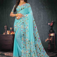 Laxmipati Georgette Floral Printed Saree