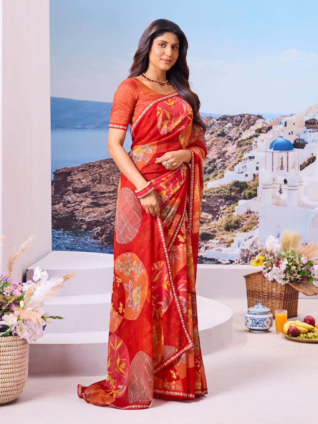 Lightweight festive saree